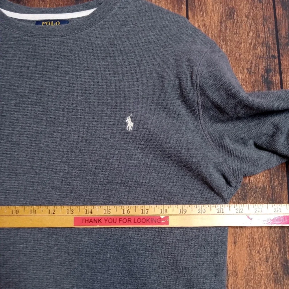 Polo Ralph Lauren Men's Thermal Long Sleeve Crew Neck‎ Shirt XL Gray